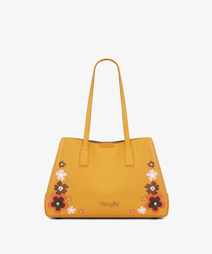 Wrangler 3D Floral Appliqués Tote Bag in YL