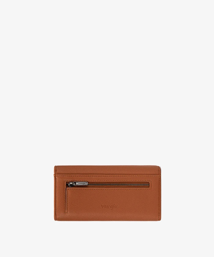 Wrangler Long Floral RFID Wallet in Brown