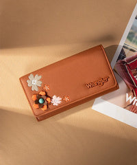 Wrangler Long Floral RFID Wallet in Brown