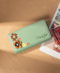Wrangler Long Floral RFID Wallet in Green