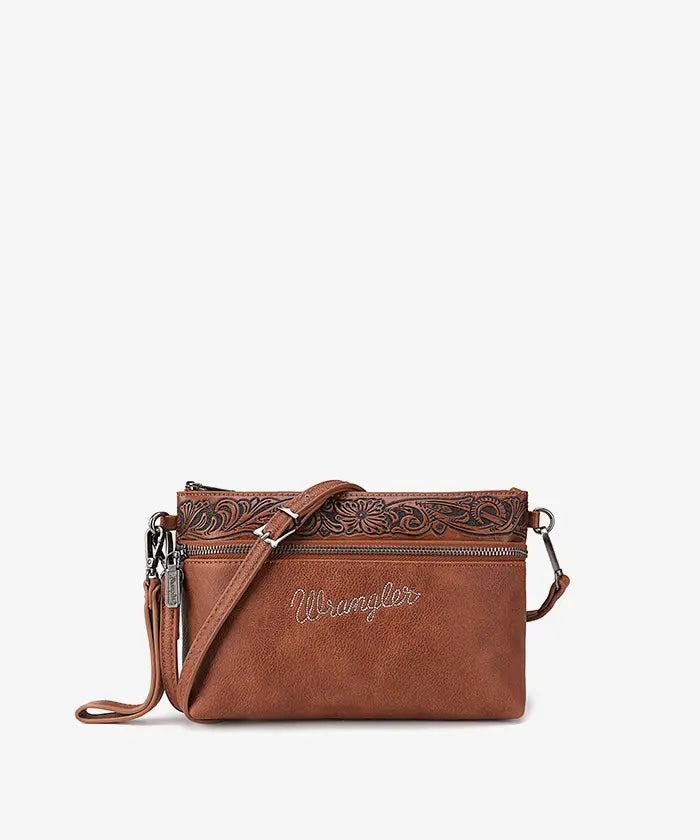 Wrangler floral crossbody purse in BR