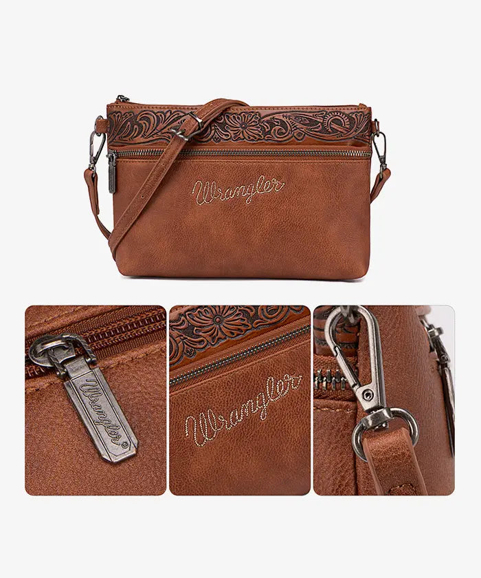 Wrangler floral crossbody purse in BR