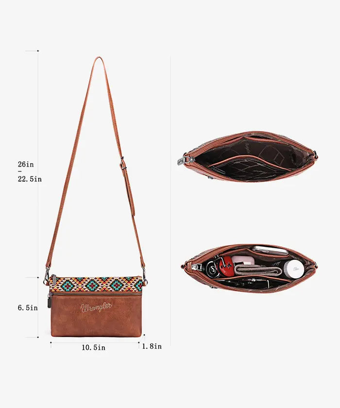 Wrangler western crossbody bag in BR