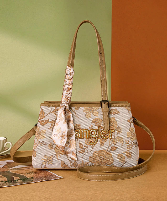 Wrangler Vintage Floral Print Canvas Shoulder Bag in GD