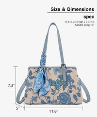 Wrangler Vintage Floral Print Canvas Shoulder Bag