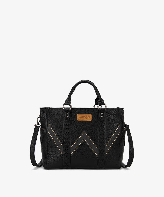 Wrangler Stitch Tote Bag in Black