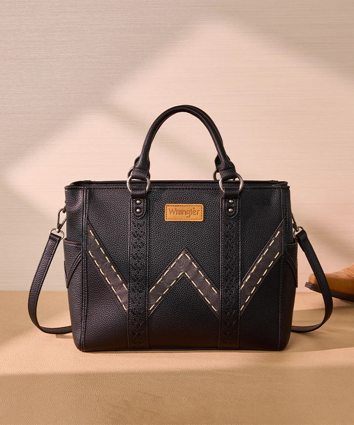 Wrangler Stitch Tote Bag in Black