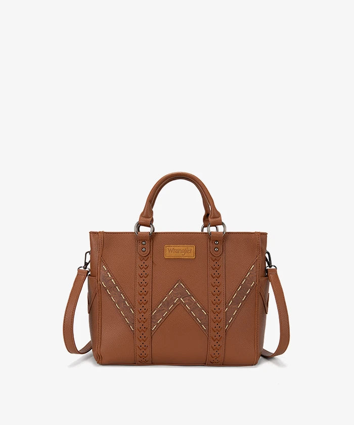 Wrangler Stitch Tote Bag in Brown
