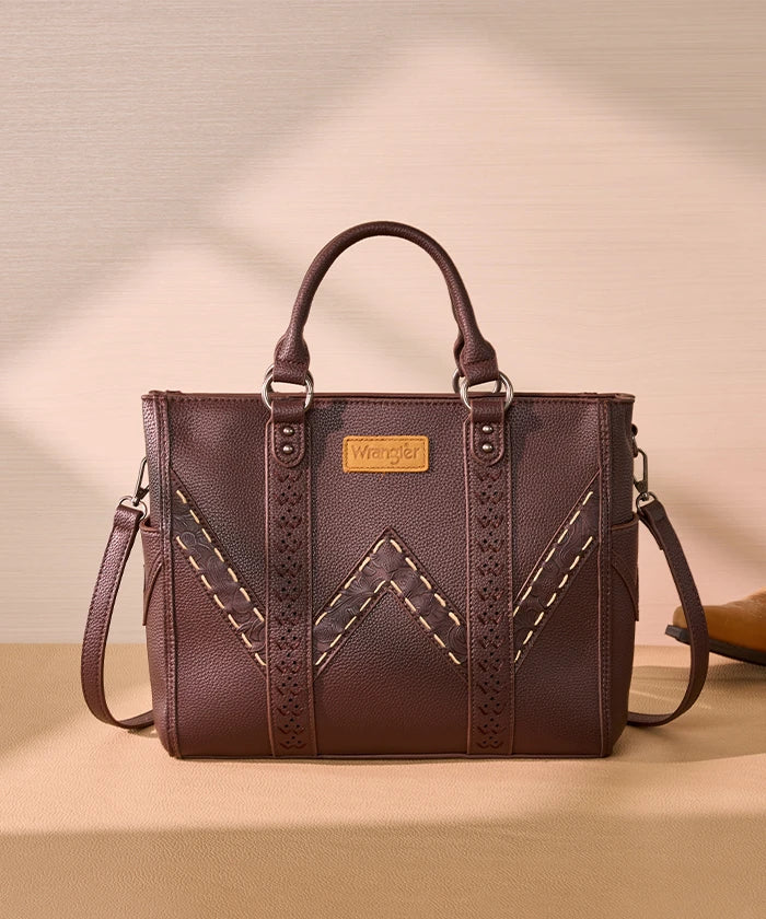 Wrangler Stitch Tote Bag in Coffee