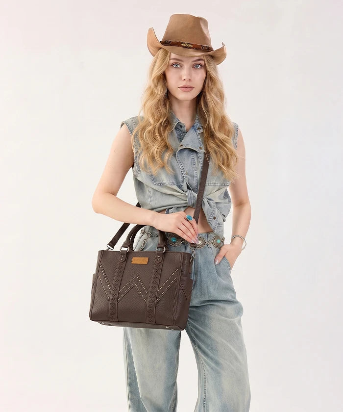 Wrangler Stitch Tote Bag in Coffee