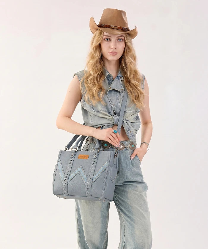Wrangler Stitch Tote Bag in Jean