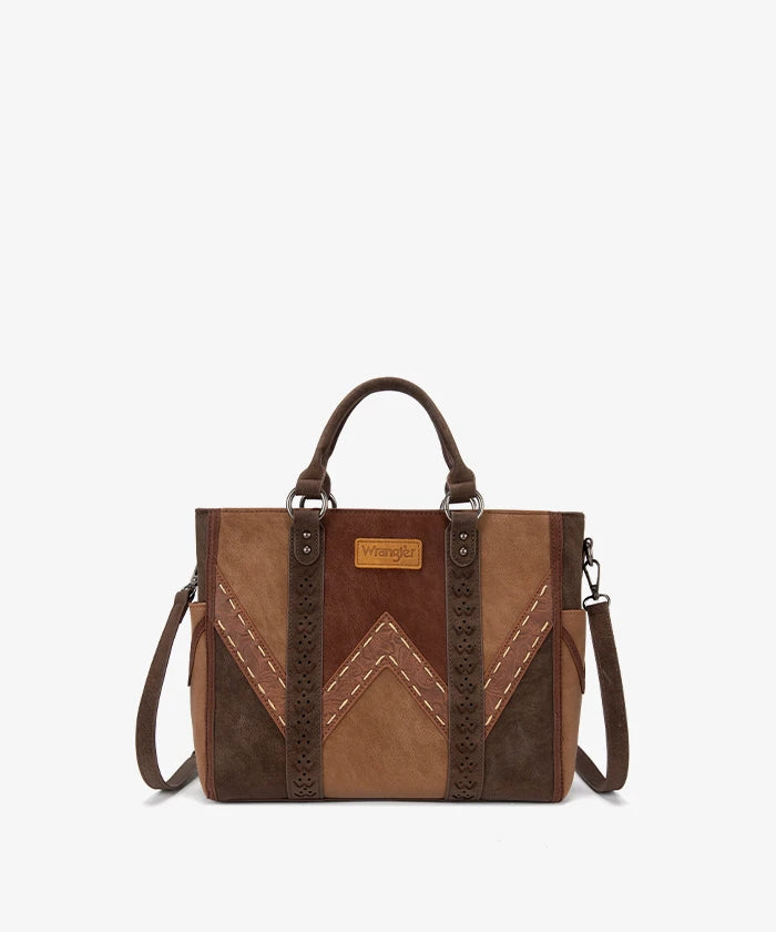 Wrangler Stitch Tote Bag in Brown