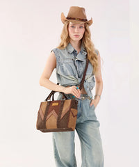 Wrangler Stitch Tote Bag in Brown