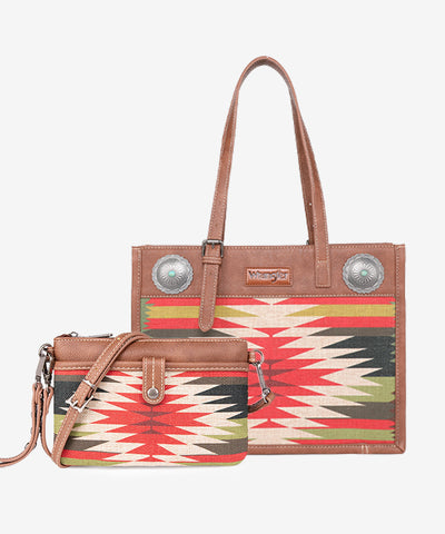 Wrangler Southwestern Art Print Tote Set