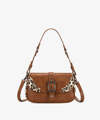 Wrangler Buckle Shoulder Bag in br — Country style handbag with studded details