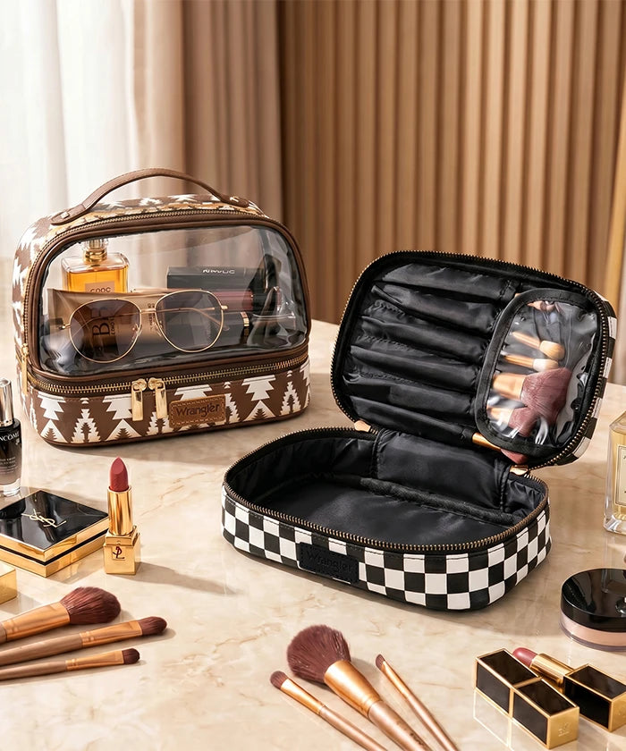 clear makeup travel bag 5 ct Vinyl Size Breeze through airport security with transparent design Away Travel Women's Cosmetic Case
