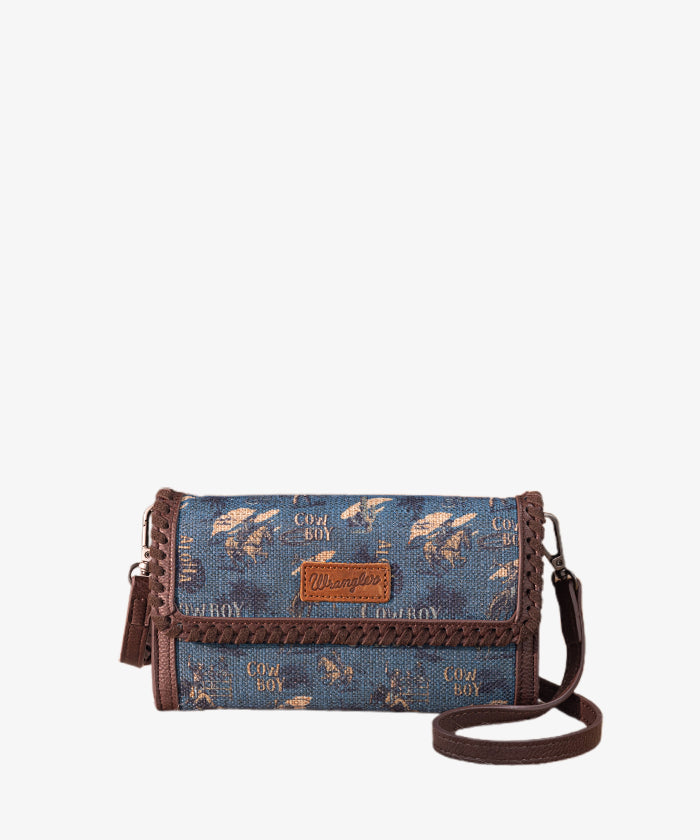 Wrangler Cowboy Print Mini Crossbody Bag