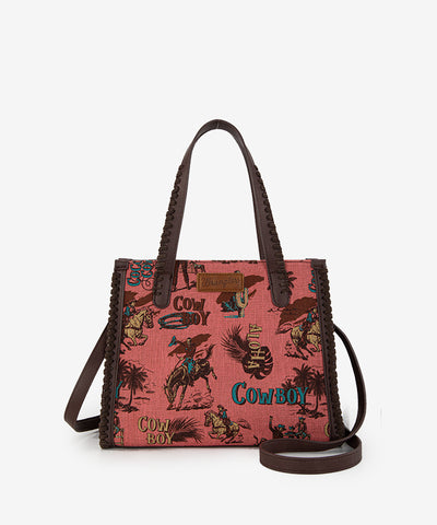 Wrangler Cowboy Print Concealed Carry Tote Bag