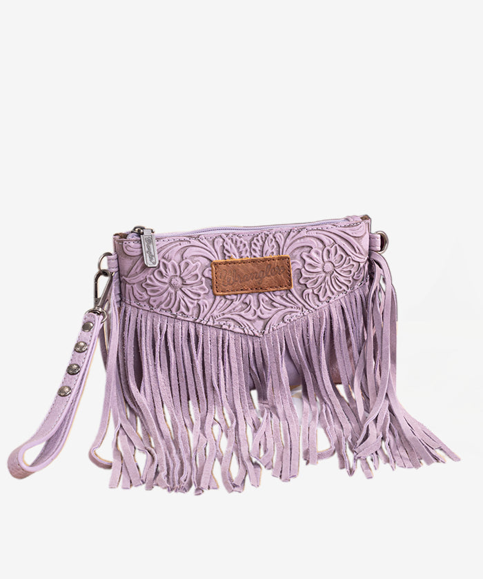 Wrangler Vintage Floral Fringe Crossbody Bag
