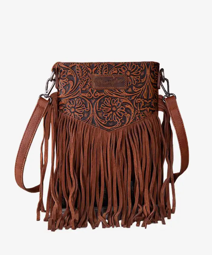 Montana West Tooled Fringe Crossbody - Montana West World