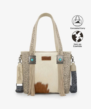 Wrangler Cowhide Fringe Concealed Carry Purse