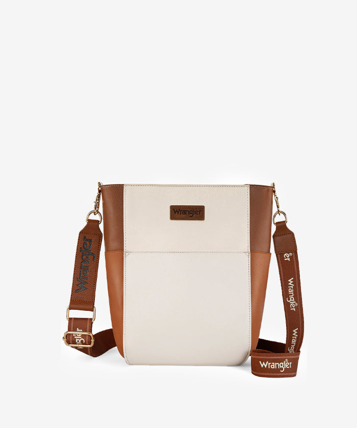 Wrangler Cow Print Crossbody Bucket Bag