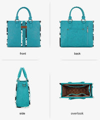 Wrangler Print Whipstitch Concealed Carry Tote Bag
