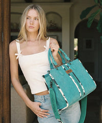 Wrangler Print Whipstitch Concealed Carry Tote Bag