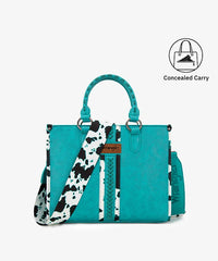 Wrangler Print Whipstitch Concealed Carry Tote Bag