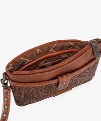 Wrangler Floral Embossed Crossbody Bag