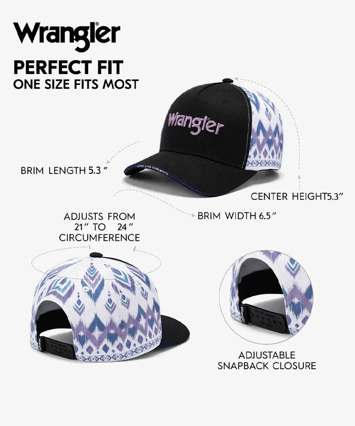Wrangler Long Live Cowboy Hat in Black