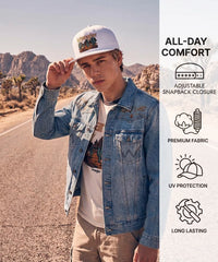 Wrangler Embroidered Baseball Cap in White
