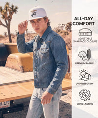 Wrangler Rodeo Cowboy Baseball Cap in White