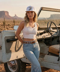 Wrangler Rodeo Cowboy Baseball Cap in White