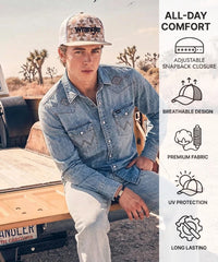 Wrangler Snapback Cowboy Hat in Beige 