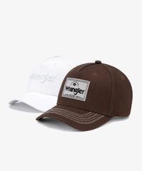 Wrangler Embroidered Patch Baseball Cap in Brown