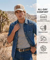 Wrangler Geometric Panel Trucker Cap in TN