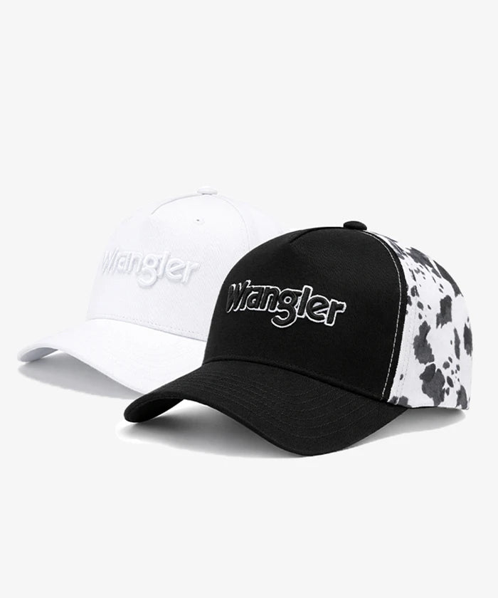 Wrangler Cow Print Baseball Cap in BK-OW
