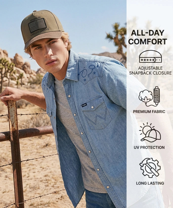 Wrangler long live cowboy Cap in Olive Green