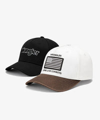 Wrangler Americana Flag Patch Baseball cap with Vintage Brown Brim