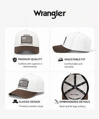 Wrangler Americana Flag Patch Baseball cap with Vintage Brown Brim