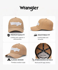 Wrangler Embroidery Trucker Cap in KH