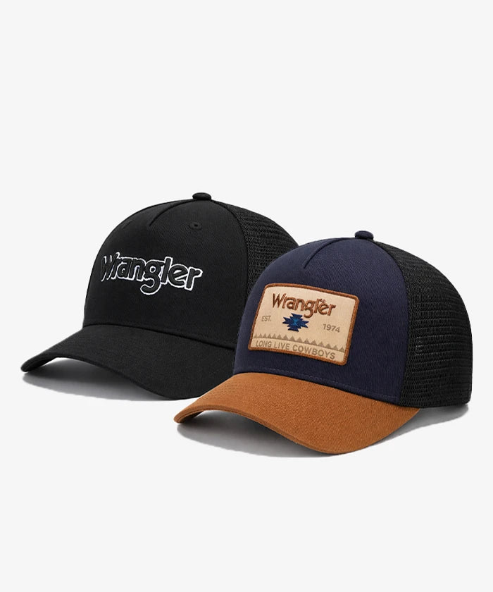 Wrangler Mesh Back Trucker Cap in NY