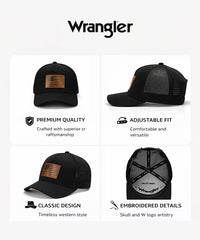 Wrangler Trucker Hat in Black
Wrangler Trucker Hat in White