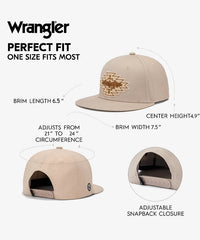 Wrangler Aztec Embroidered Snapback Hat in TN
Wrangler Script Logo Flat-Bill Hat in Black