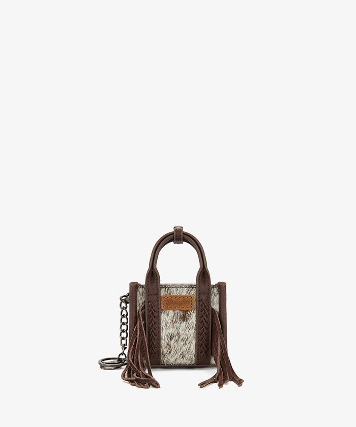 Wrangler Hair-On Fringe Mini Tote Bag in CF