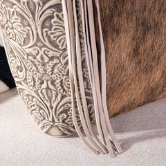 Wrangler Hair-On Cowhide Vintage Floral Concealed Carry Tote - Montana West World