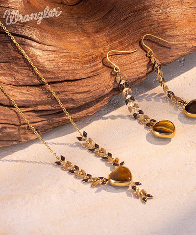 Wrangler Demeter’s Heart Necklace and Earrings Set