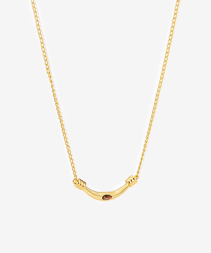 Wrangler Gold Curve Pendant Necklace