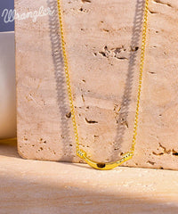Wrangler Gold Curve Pendant Necklace